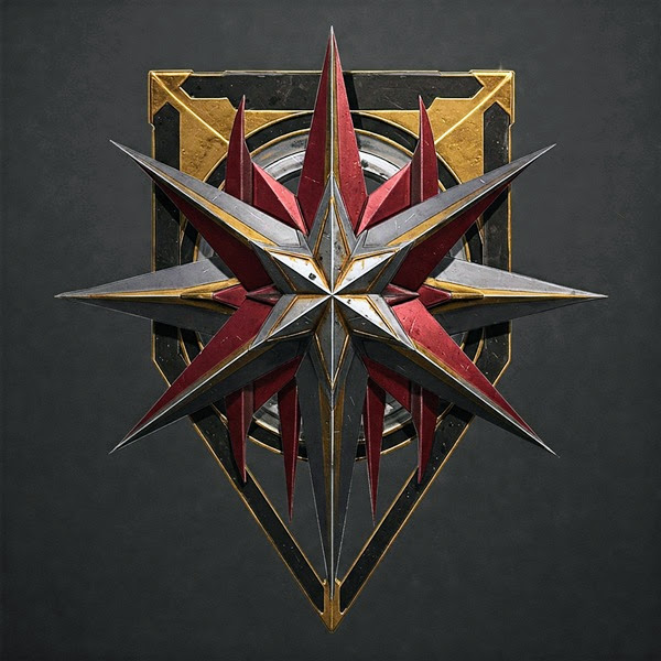 Starforged Phalanx Emblem, a stylized metallic star